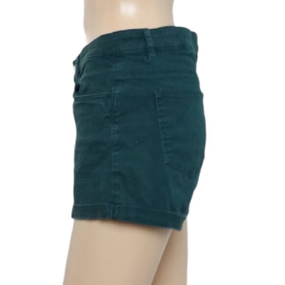 H&M Forest Green Twill Shorts - Picture 3 of 5